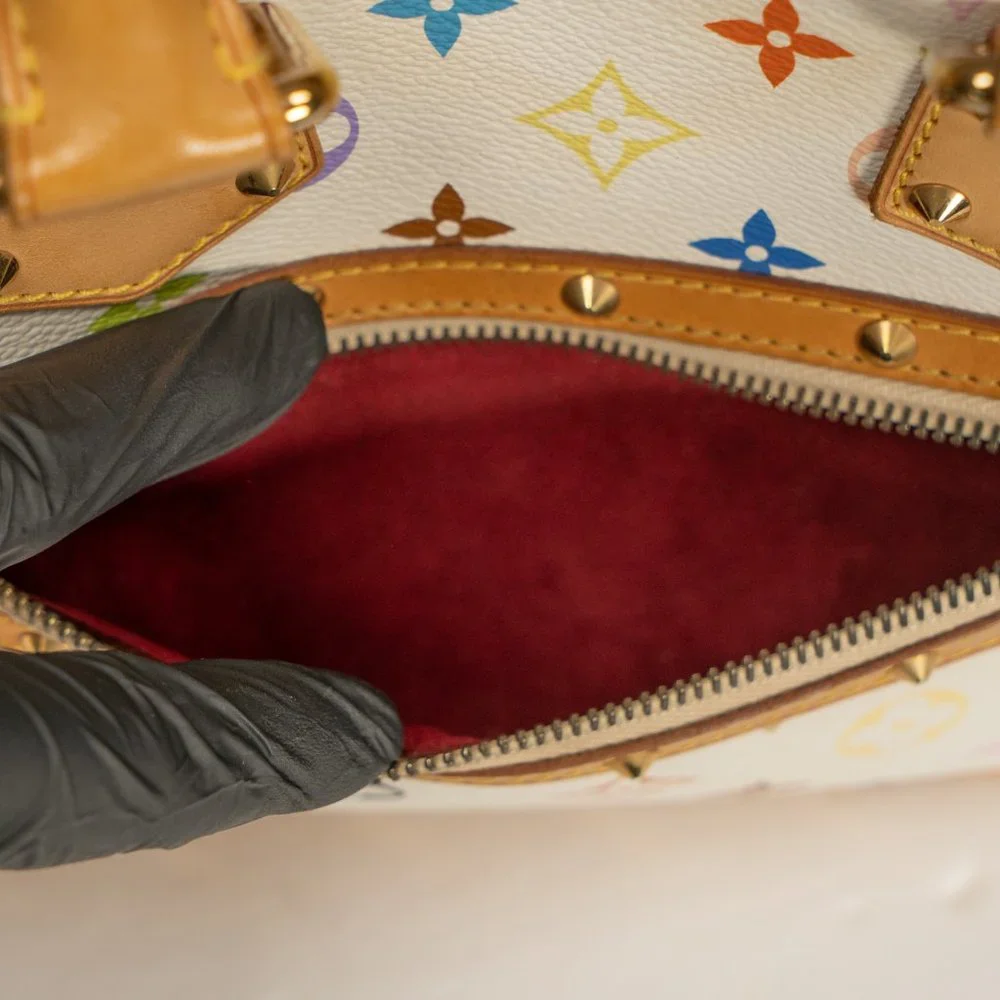 LOUIS VUITTON Alma PM Multicolor White Takashi Murakami - EUC - Picture 13 of 16